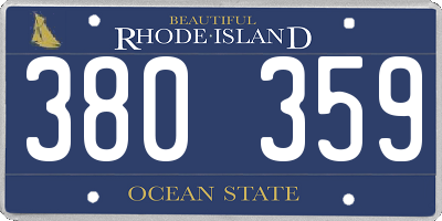 RI license plate 380359