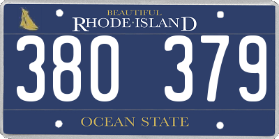 RI license plate 380379