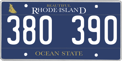 RI license plate 380390