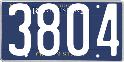 RI license plate 3804