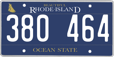 RI license plate 380464