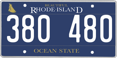 RI license plate 380480