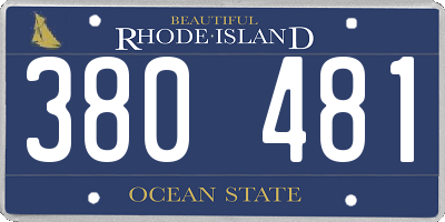RI license plate 380481