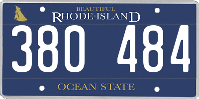 RI license plate 380484