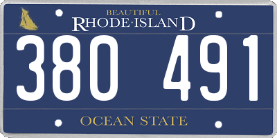 RI license plate 380491