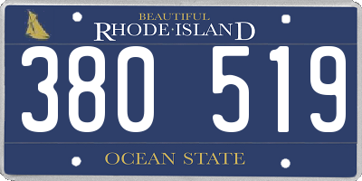 RI license plate 380519