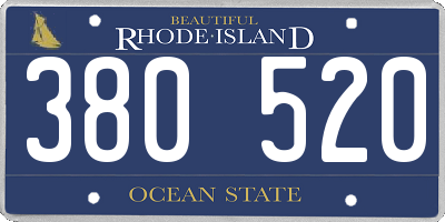 RI license plate 380520