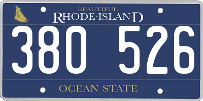 RI license plate 380526