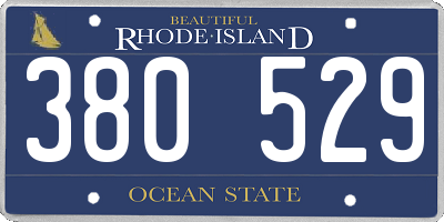 RI license plate 380529