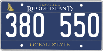 RI license plate 380550