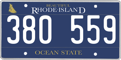 RI license plate 380559