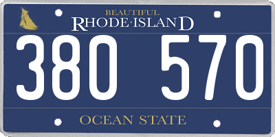 RI license plate 380570