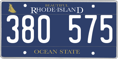 RI license plate 380575