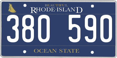 RI license plate 380590