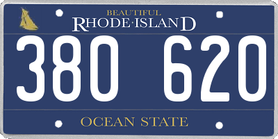 RI license plate 380620