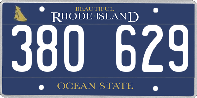 RI license plate 380629