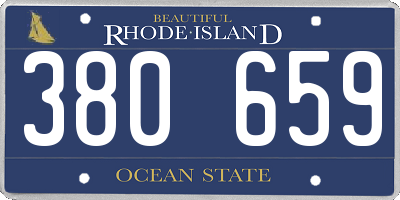 RI license plate 380659