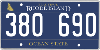 RI license plate 380690