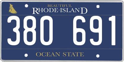 RI license plate 380691