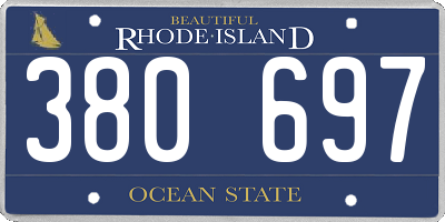 RI license plate 380697