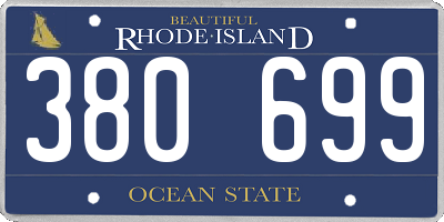 RI license plate 380699