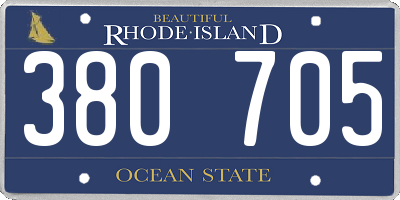 RI license plate 380705