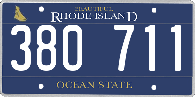 RI license plate 380711