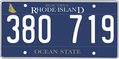 RI license plate 380719
