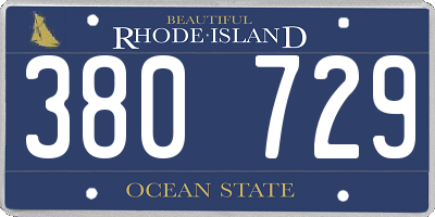 RI license plate 380729