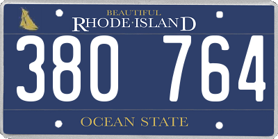 RI license plate 380764