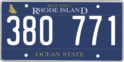 RI license plate 380771
