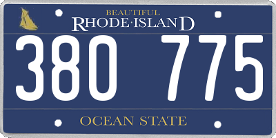 RI license plate 380775