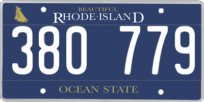 RI license plate 380779