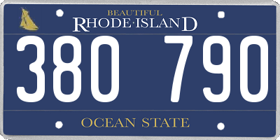 RI license plate 380790