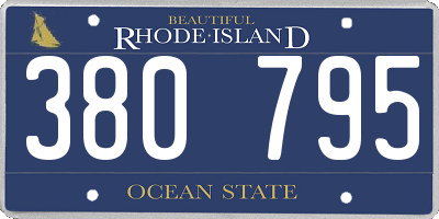 RI license plate 380795