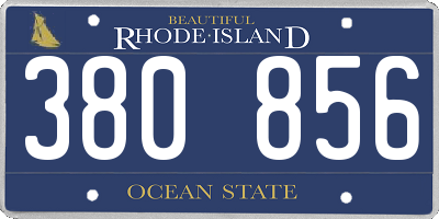 RI license plate 380856