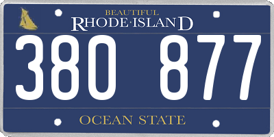 RI license plate 380877