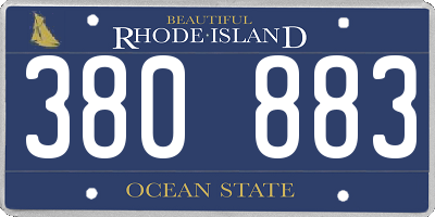 RI license plate 380883