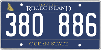 RI license plate 380886
