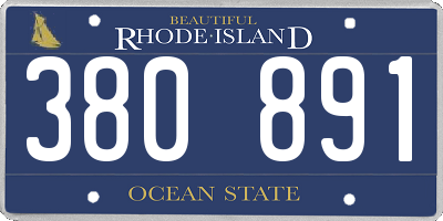 RI license plate 380891