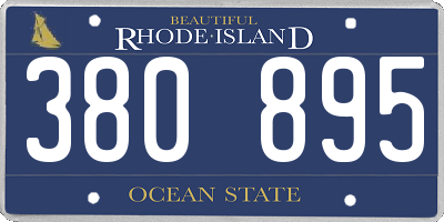 RI license plate 380895