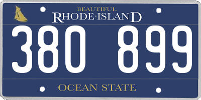 RI license plate 380899