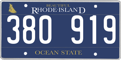 RI license plate 380919