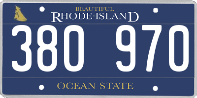 RI license plate 380970