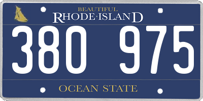 RI license plate 380975