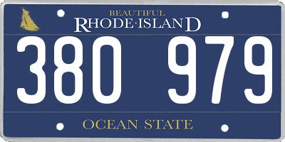 RI license plate 380979