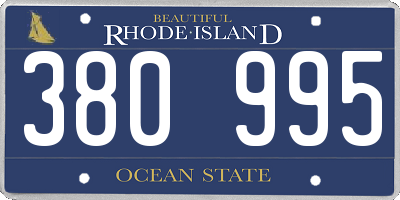 RI license plate 380995