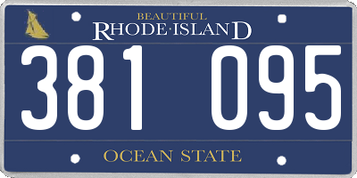RI license plate 381095