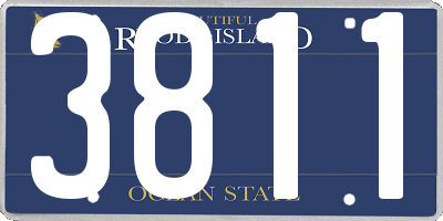 RI license plate 3811