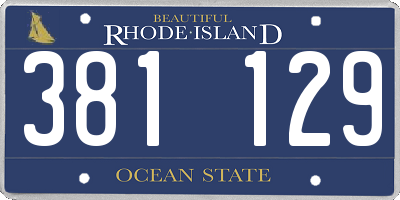RI license plate 381129